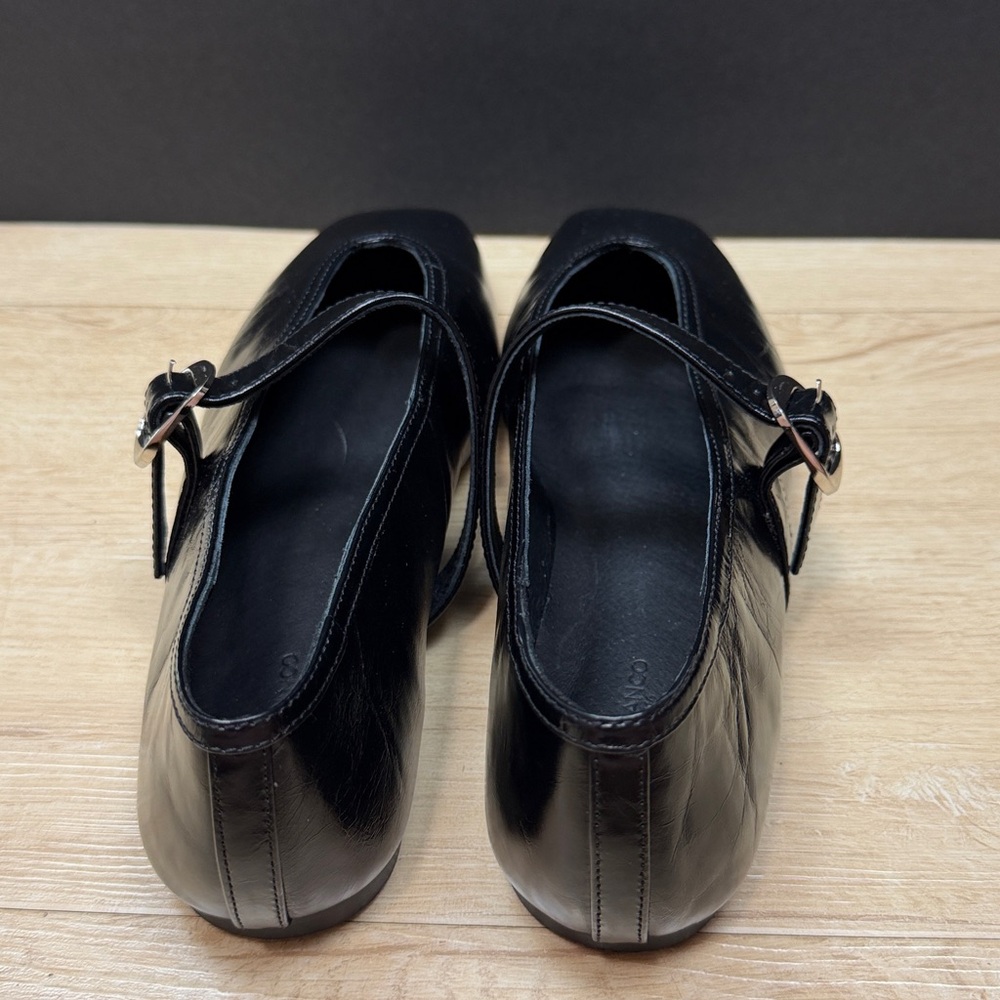 Tony Bianco Black Mary Jane Leather Flats - Picture 7 of 10
